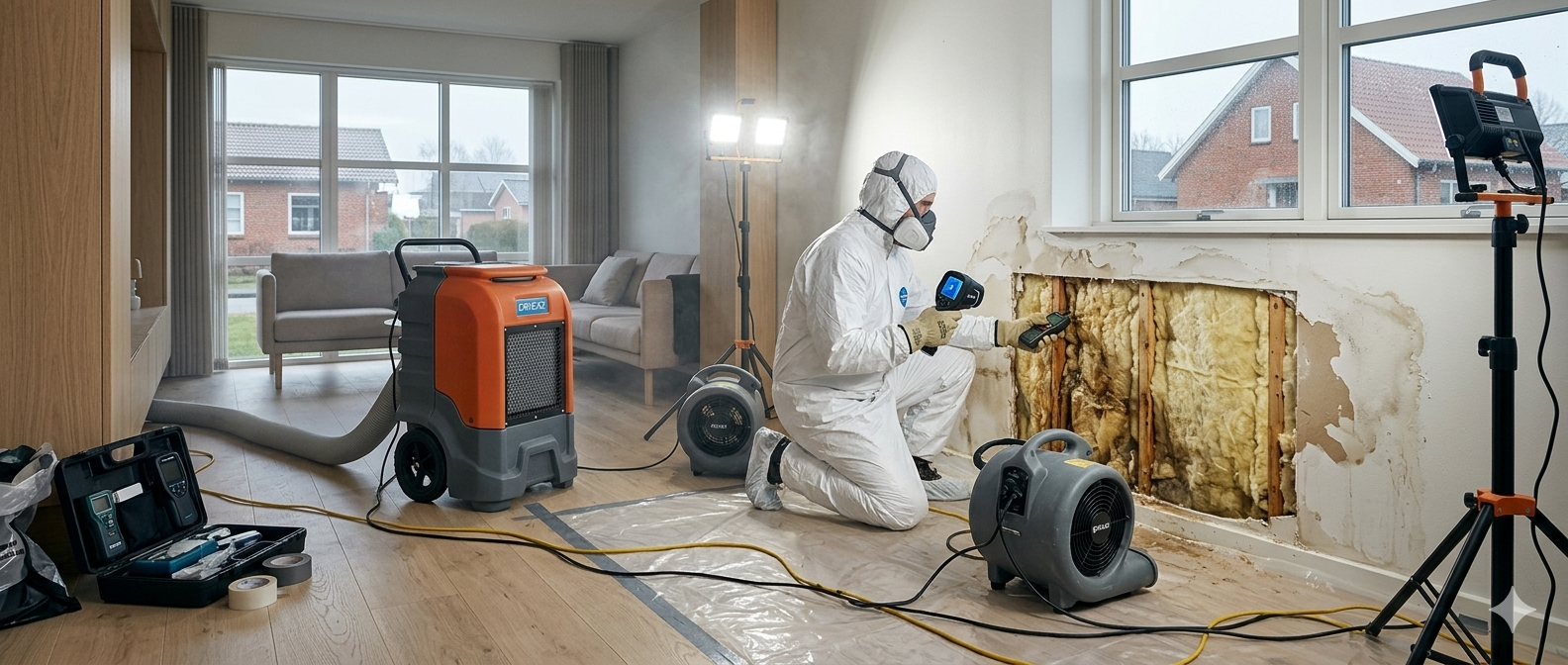 Skadesservice med affugtningsudstyr