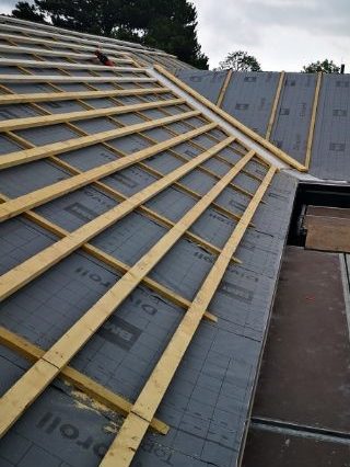 Moderne hus med nyt tag